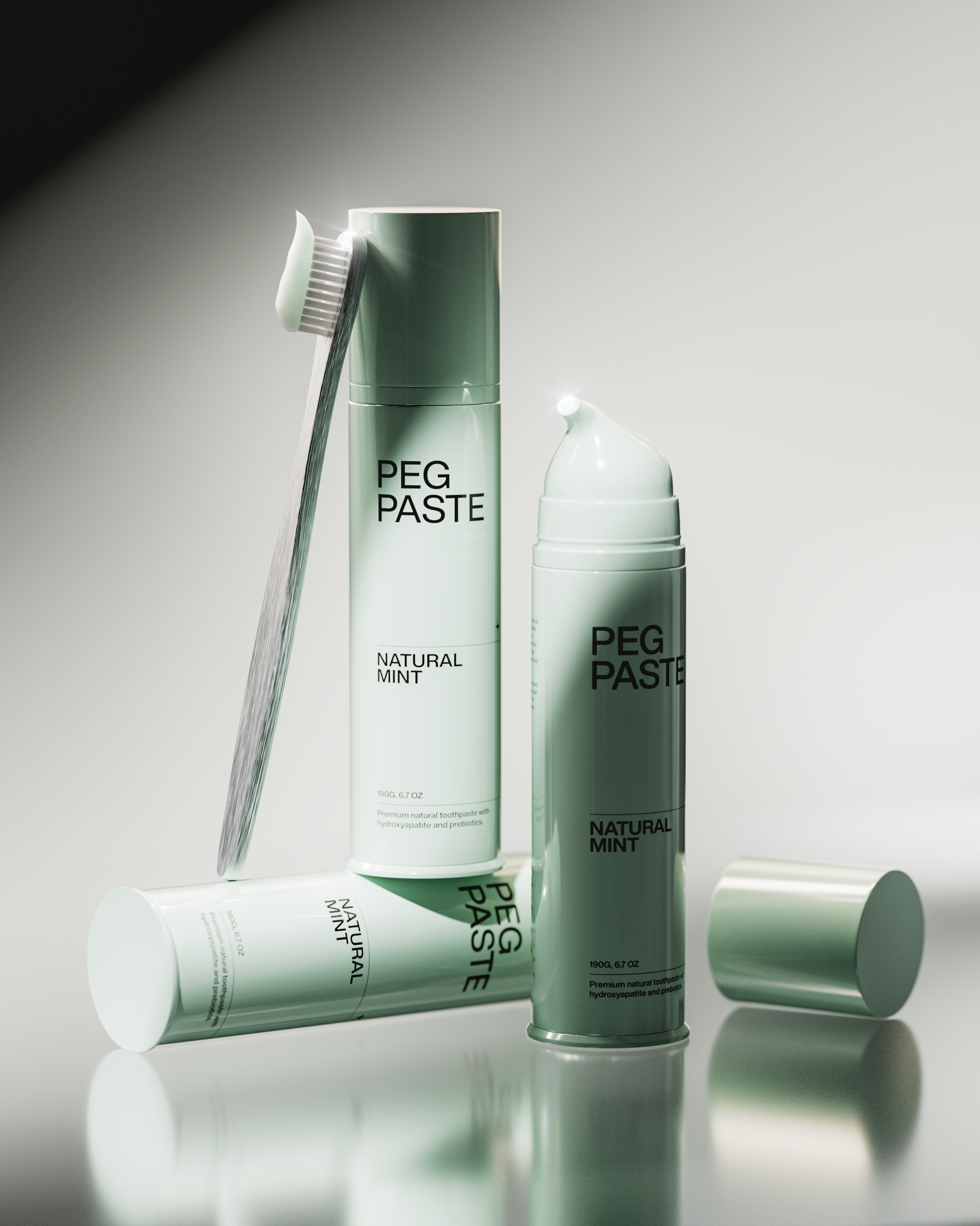 Peg Paste Toothpaste Natural Mint 190g