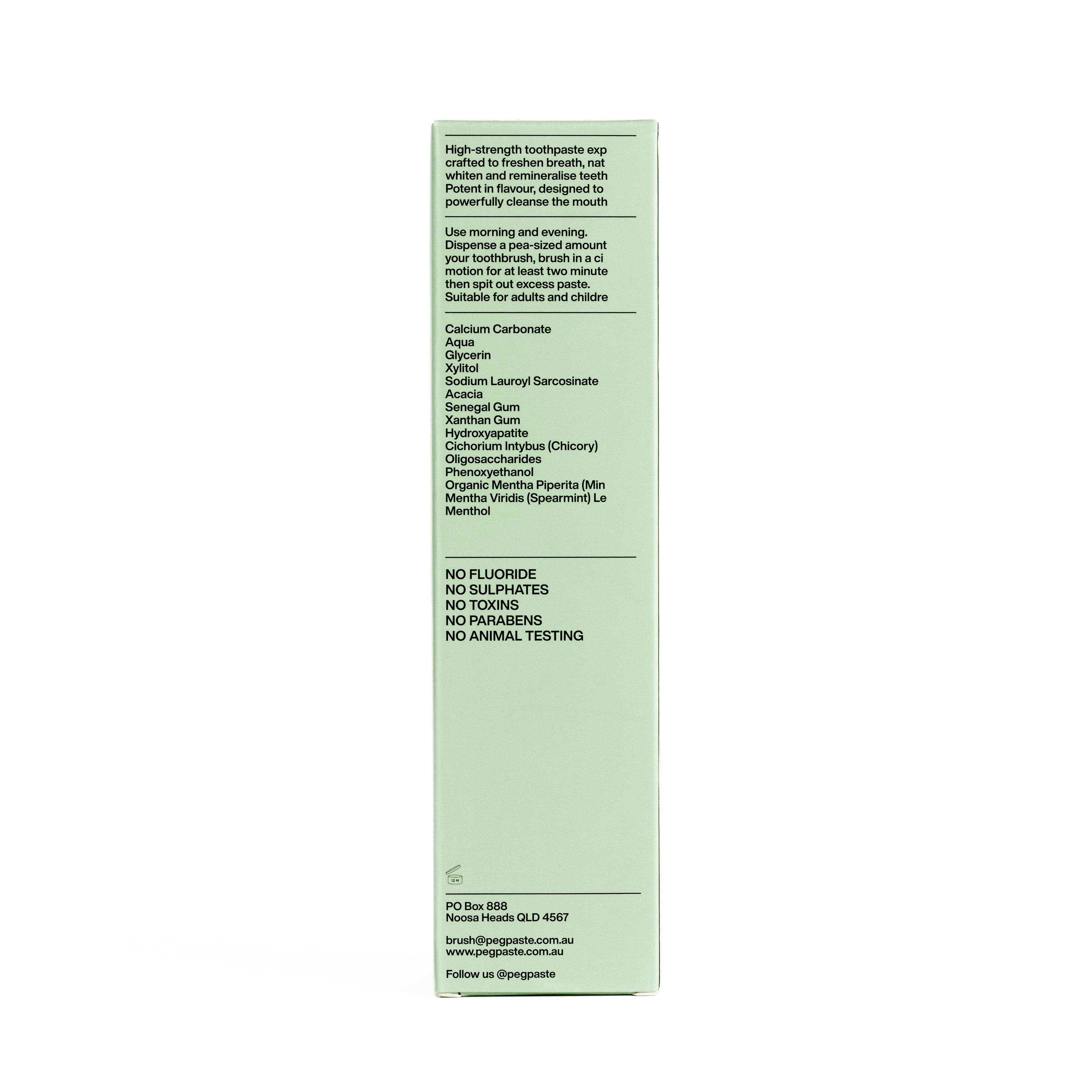 Peg Paste Toothpaste Intense Mint 190g