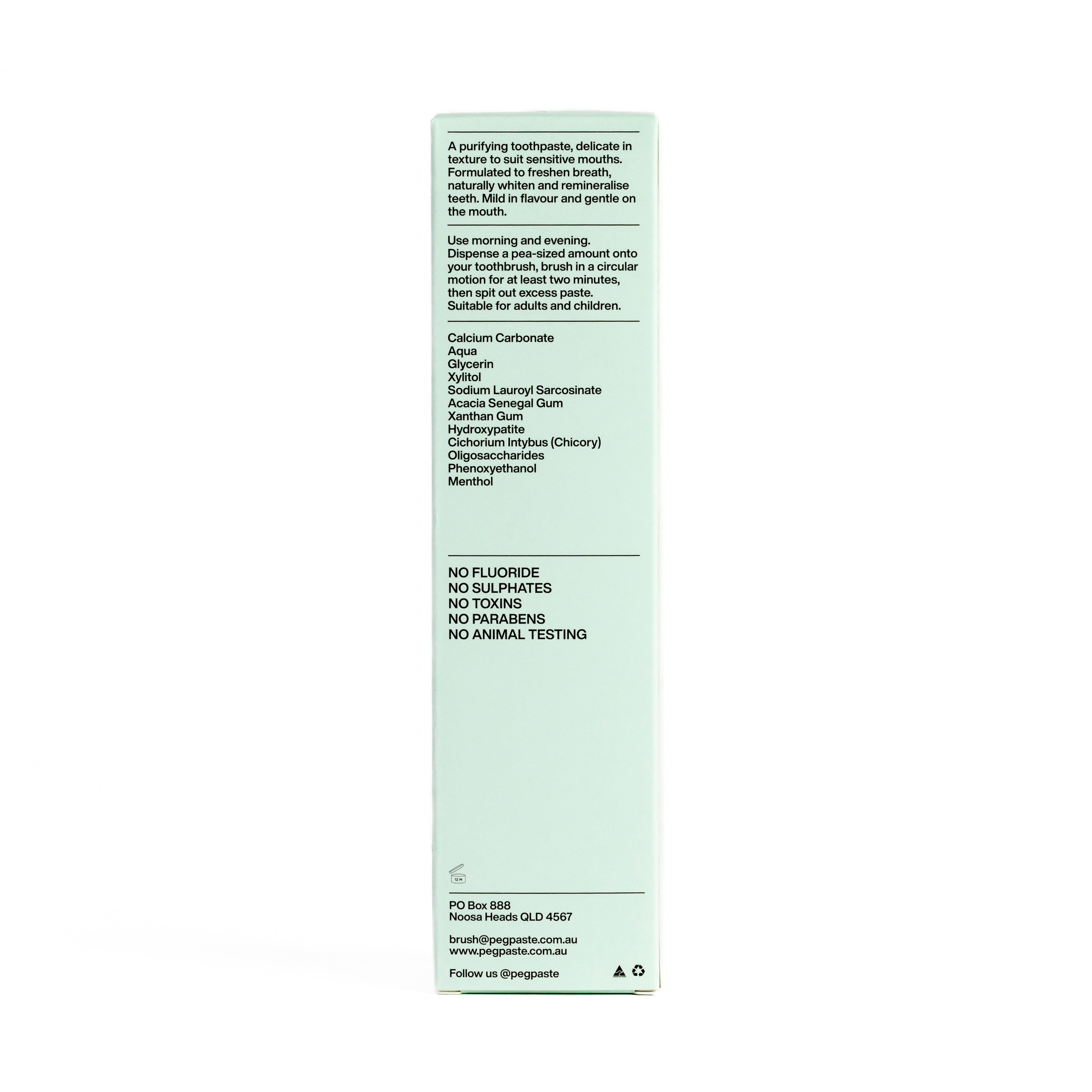 Peg Paste Toothpaste Natural Mint 190g