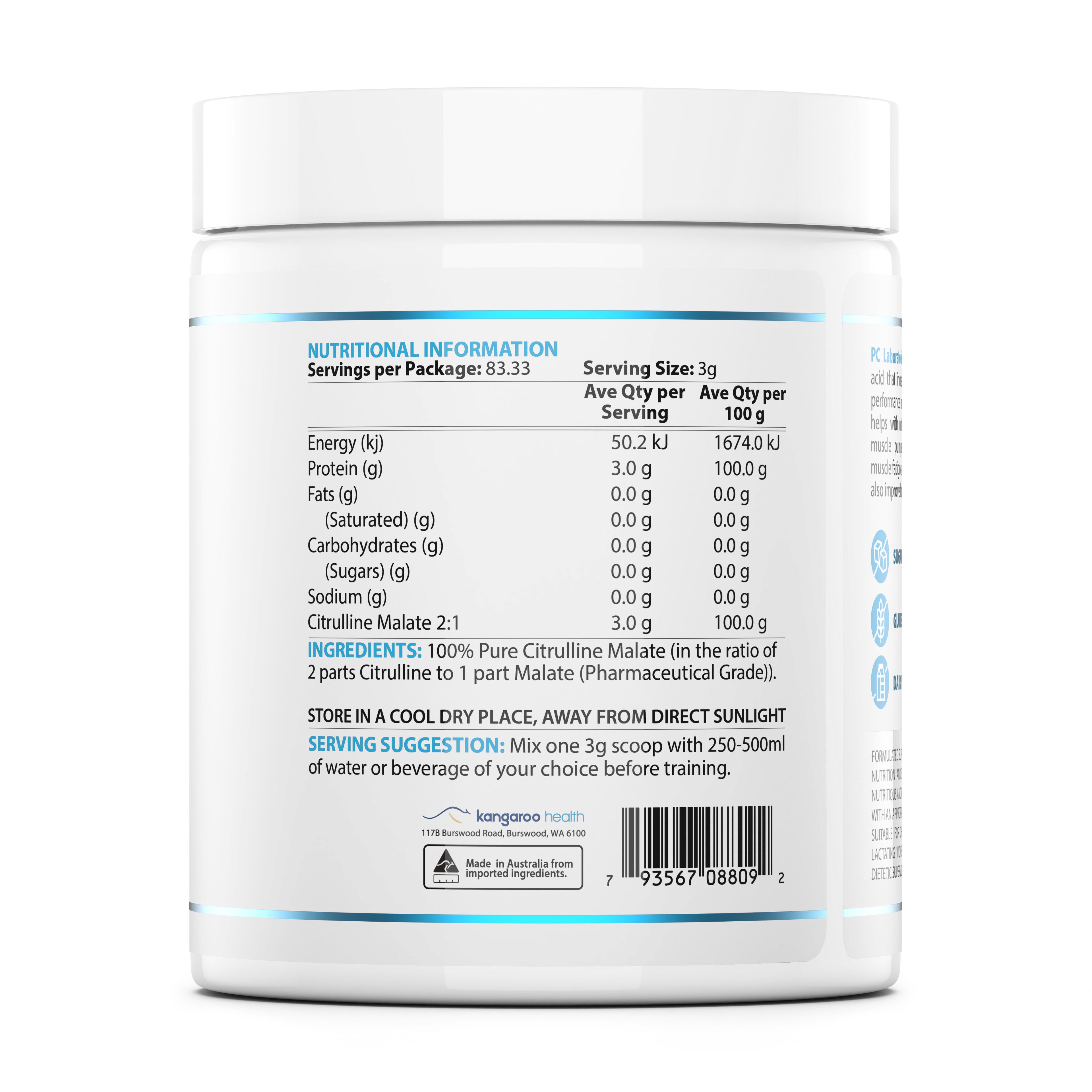 PC Laboratories ProCitrulline Essential 250g