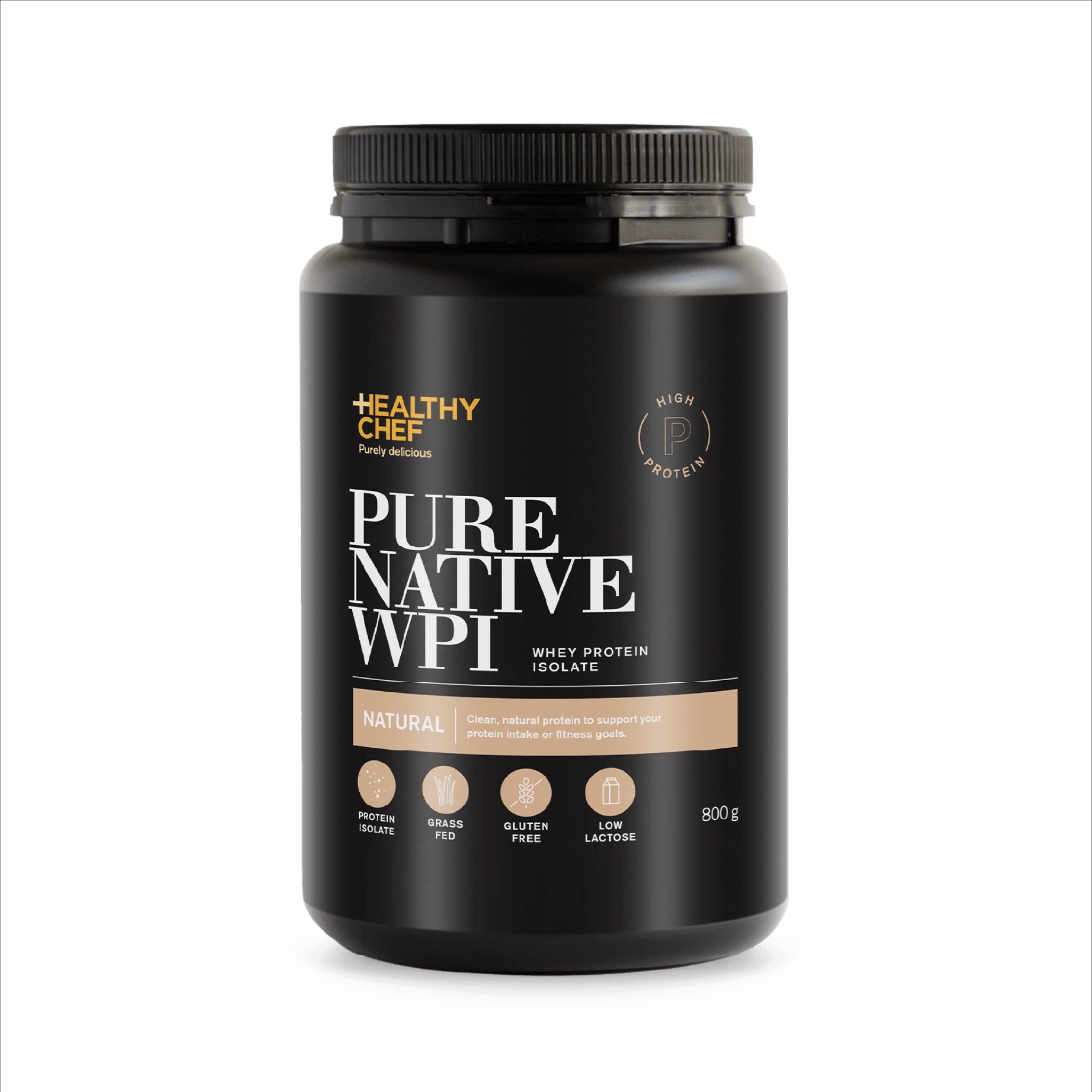 The Healthy Chef Pure Native Whey Protein Isolate Natural 800g